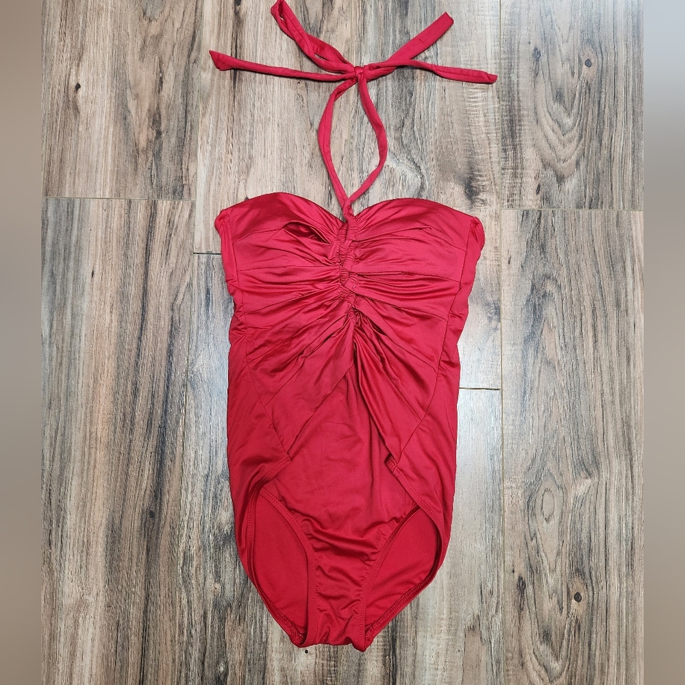 Apt 9 Red medium one piece Swimsuit